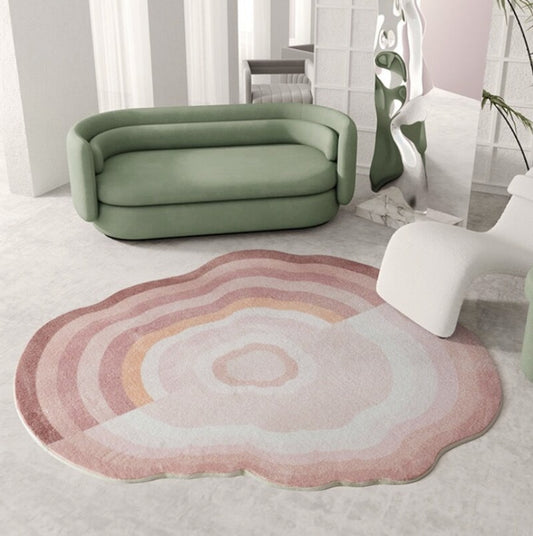 Rainbow Tree Ring Rug