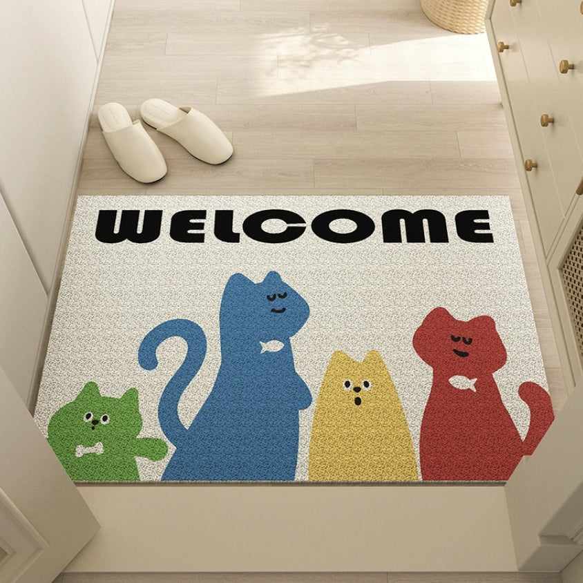 cartoon PVC entryway floor mat - durable non-slip floor mat