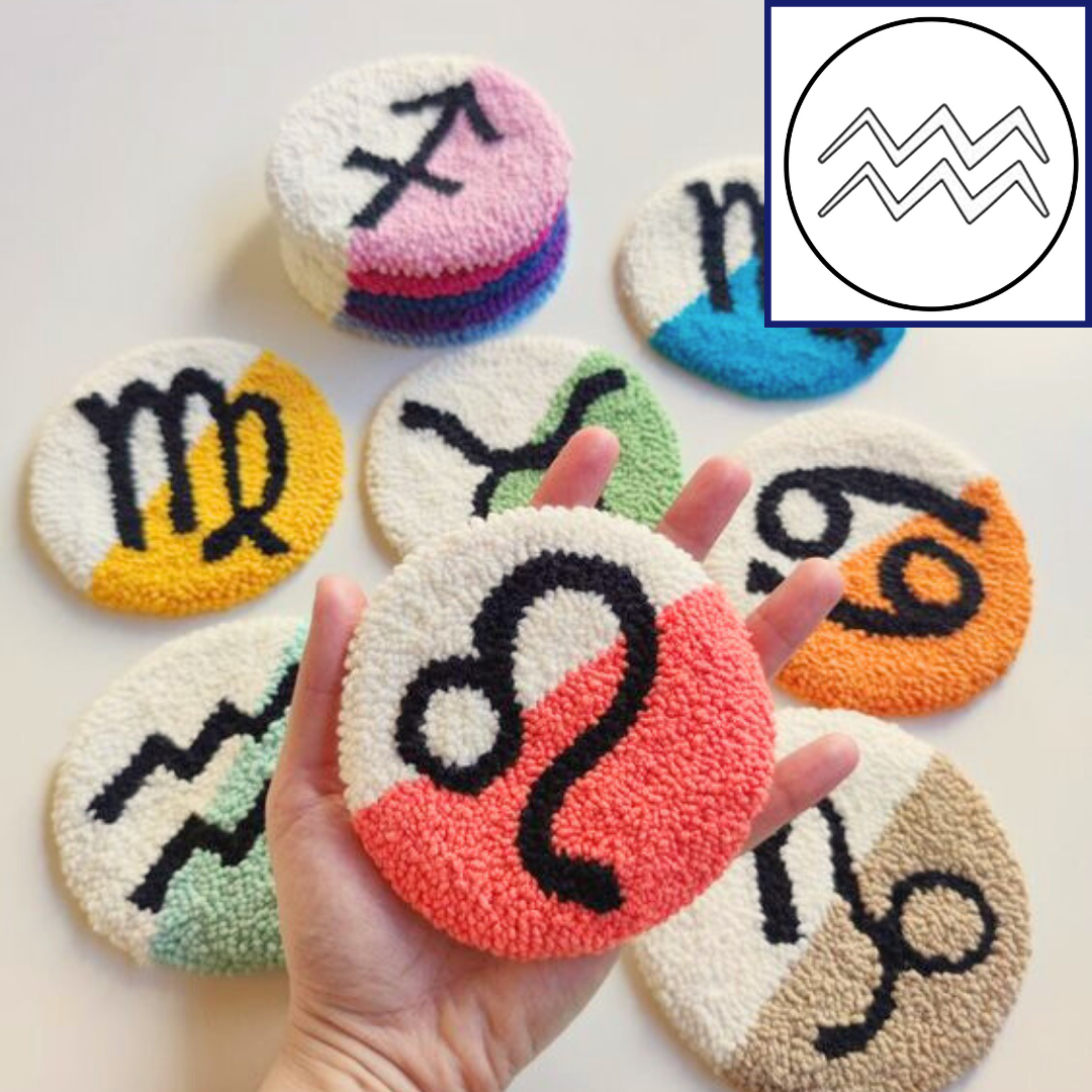 Punch Needle - Zodiac Signs - 14.5cm