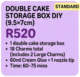 Double Cake Storage Box DIY (9.5×7cm) — Standard