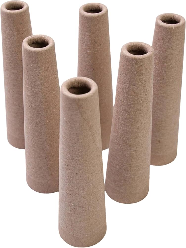 Cardboard yarn cones - brown paper cones for winding yarn for tufting or weaving