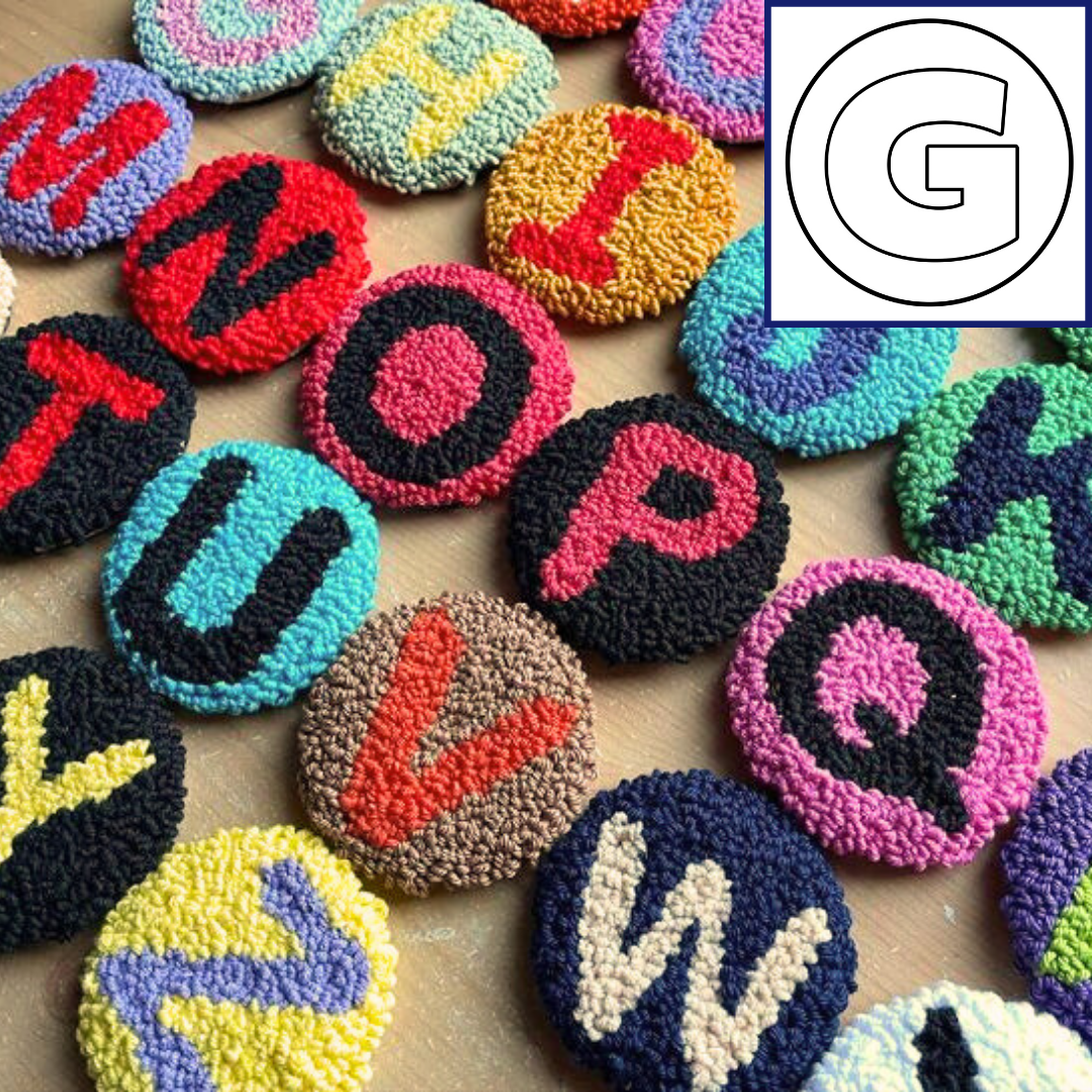 Punch Needle - Letters - 14.5cm