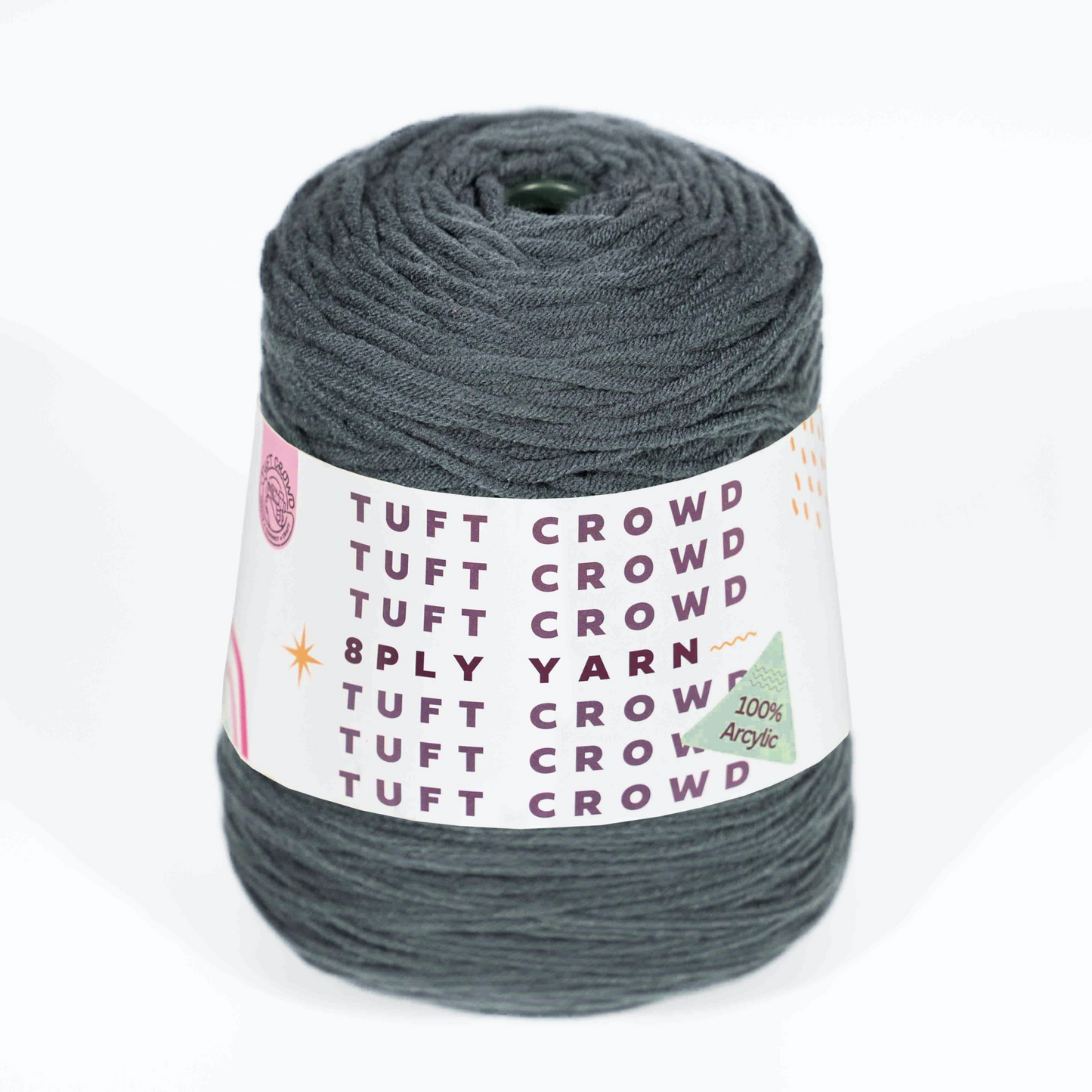 8-ply acrylic yarn Monochrome Magic collection bundle - white grey black tones yarn balls