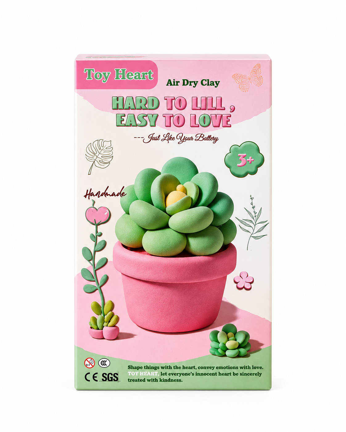 Echeveria Plant – DIY Air Dry Clay Kit