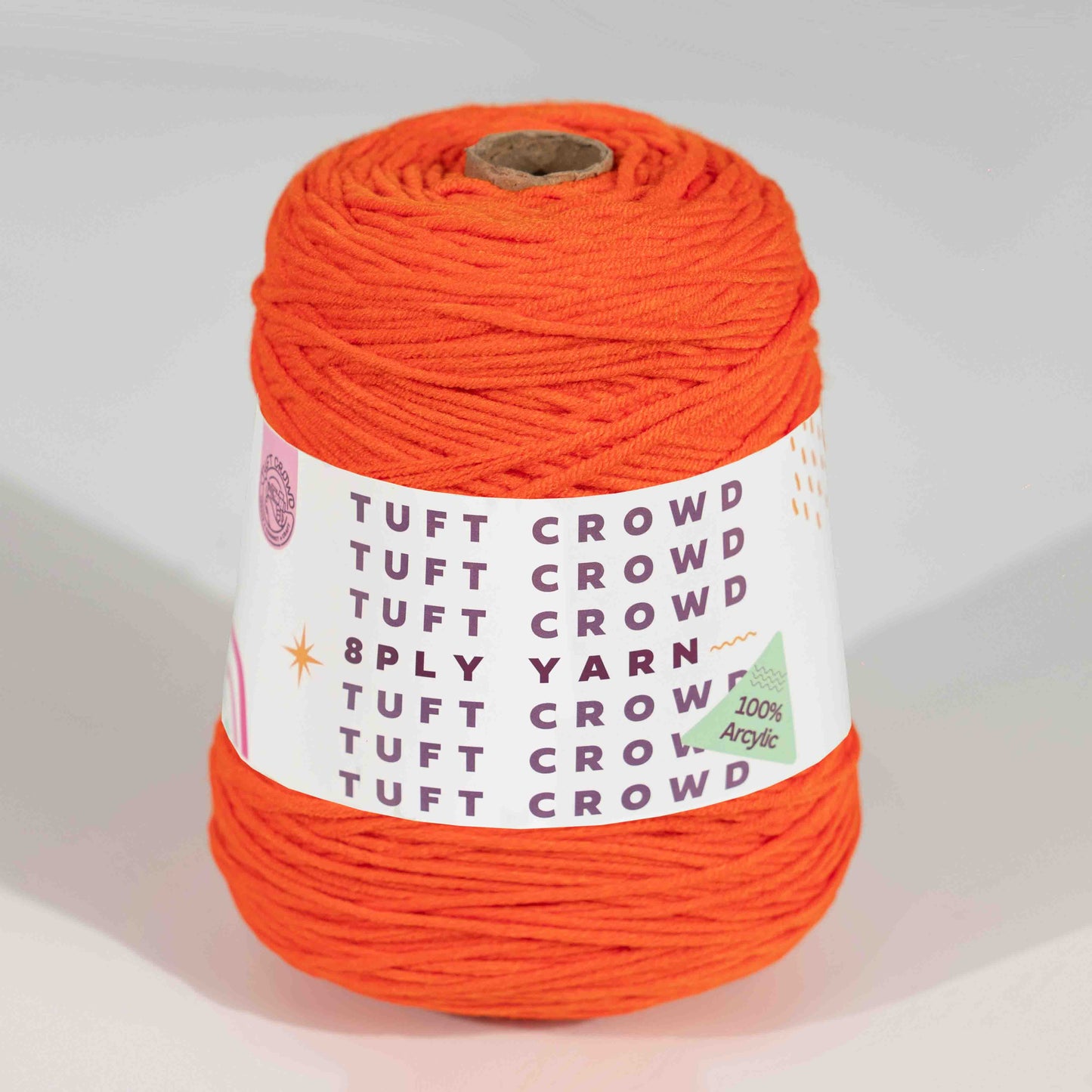 8-ply acrylic yarn Spiced Sunset collection bundle - warm orange sunset tones yarn balls