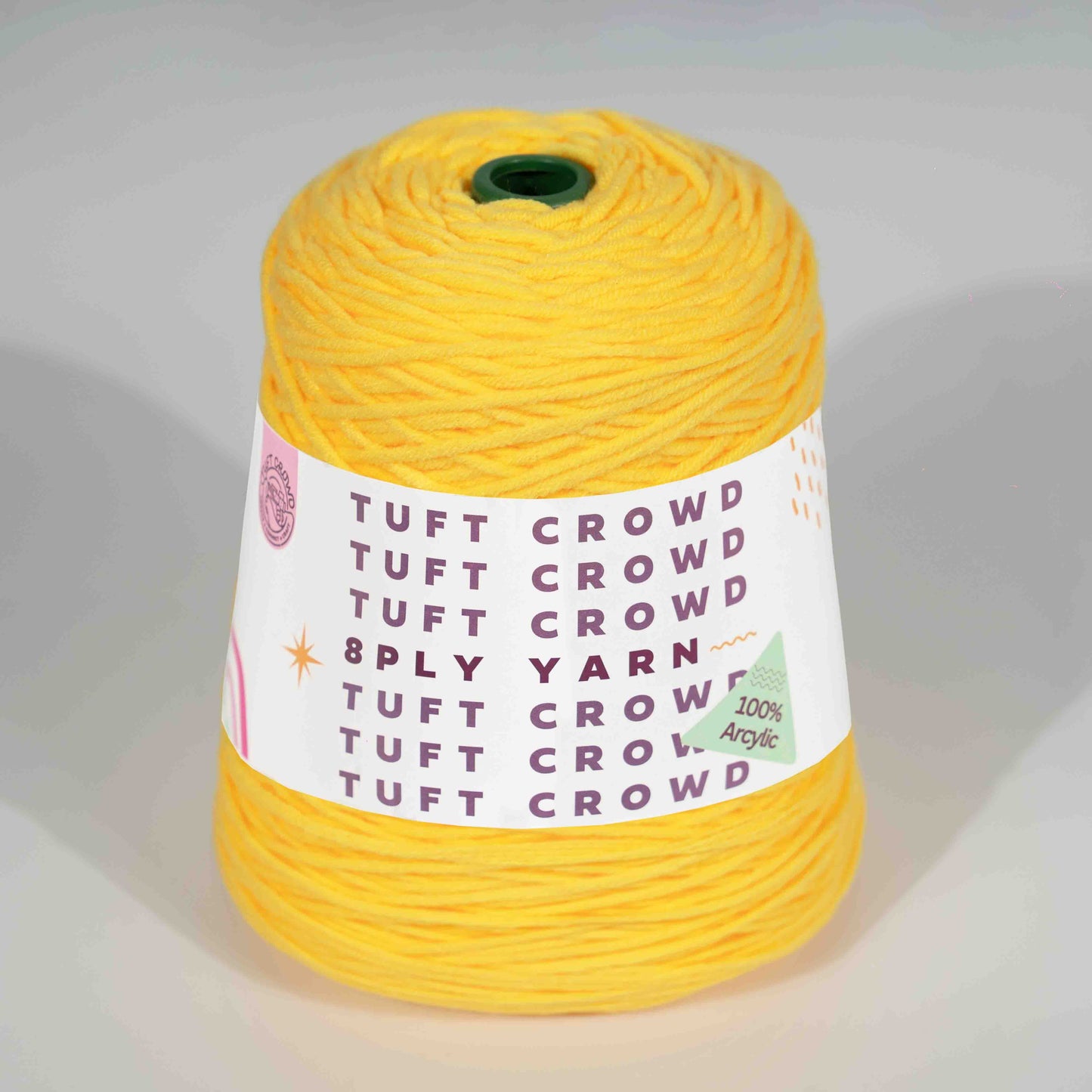 8-ply acrylic yarn Golden Hour collection bundle - warm golden yellow tones yarn balls