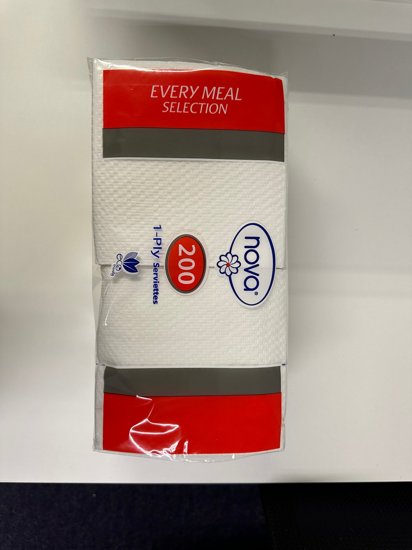 white serviettes 1-ply 200 pieces 300x300mm