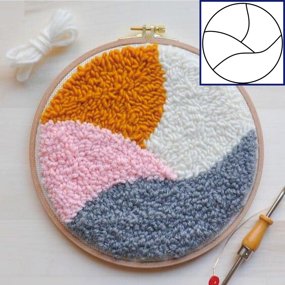 Punch Needle - Abstract - 18.5cm