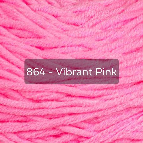 Pink Yarn Single Colour, 8-ply Tufting Yarn, 100% Acrylic Yarn (3x400g)