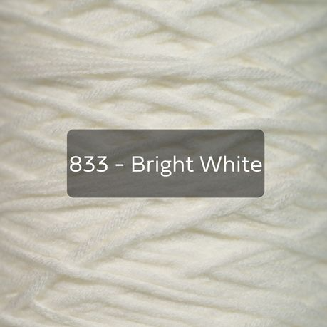White Yarn Single Colour, 8-ply Tufting Yarn, 100% Acrylic Yarn (3x400g)