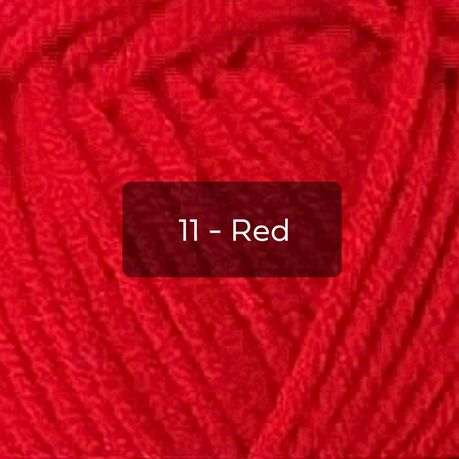 Red Yarn, 4-ply Tufting Yarn ( 12 x 25g ) , Single Colour