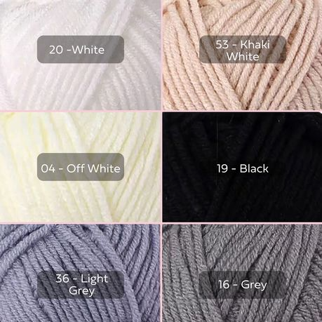 Black Yarn, 4-ply Tufting Yarn ( 12 x 25g ) , Knitting Yarn