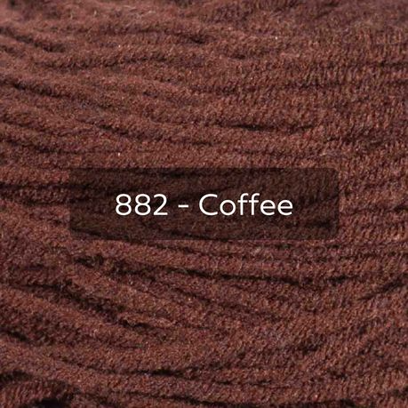 Brown Yarn Single Colour, 8-ply Tufting Yarn, 100% Acrylic Yarn (3x400g)