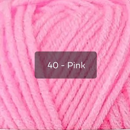 Pink Yarn, 4-ply Tufting Yarn ( 12 x 25g ) , Single Colour