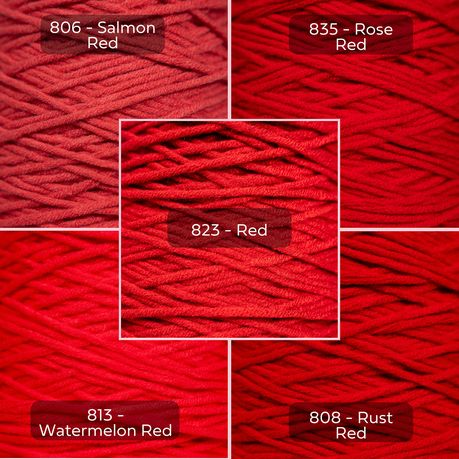 Red Yarn, 8-ply Tufting Yarn ( 5 x 100g ) , Knitting Yarn