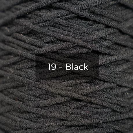 Black Yarn, 4-ply Tufting Yarn ( 12 x 25g ) , Single Colour