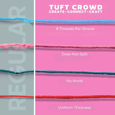 High Pink Yarn, 8-ply Tufting Yarn ( 3 x 400g ) ,Knitting Yarn
