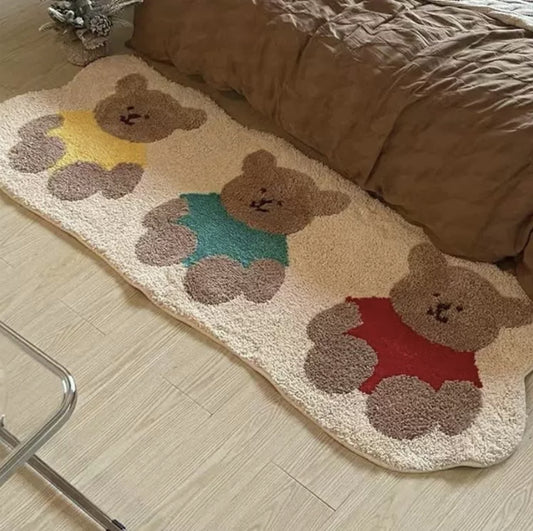 Cute Bear Faux Cashmere Rug