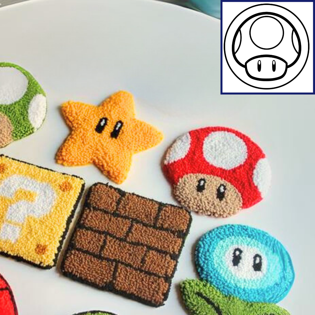 Punch Needle Gaming Design 14.5cm - Book Online | Tuft Crowd