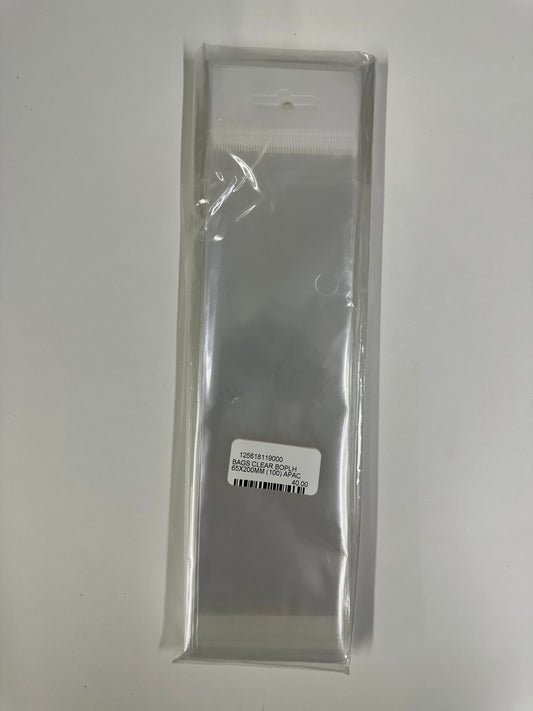 Clear Retail Bags (65mm x 200mm) (1pcs)