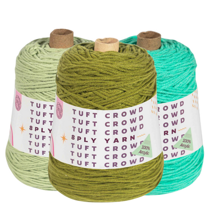 Moss Green Yarn, 8-ply Tufting Yarn ( 3 x 400g ),Knitting Yarn