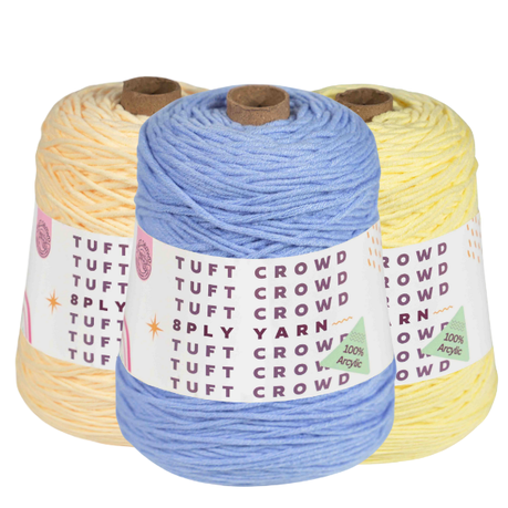 Pastel Yarn, 8-ply Tufting Yarn ( 3 x 400g ) , Knitting Yarn