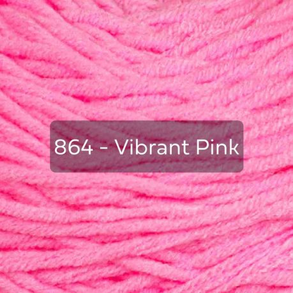 Pink Yarn Single Colour, 8-ply Tufting Yarn, 100% Acrylic Yarn (3x400g)