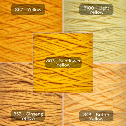 Yellow Yarn, 8-ply Tufting Yarn ( 5 x 100g ) , Knitting Yarn