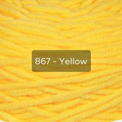Yellow Yarn Single Colour, 8-ply Tufting Yarn, 100% Acrylic Yarn (3x400g)