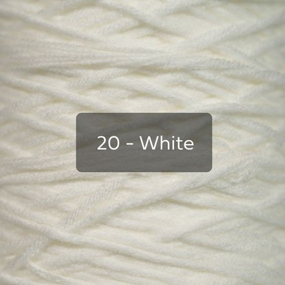 White Yarn, 4-ply Tufting Yarn ( 12 x 25g ) , Single Colour