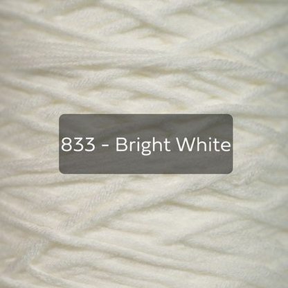 White Yarn Single Colour, 8-ply Tufting Yarn, 100% Acrylic Yarn (3x400g)