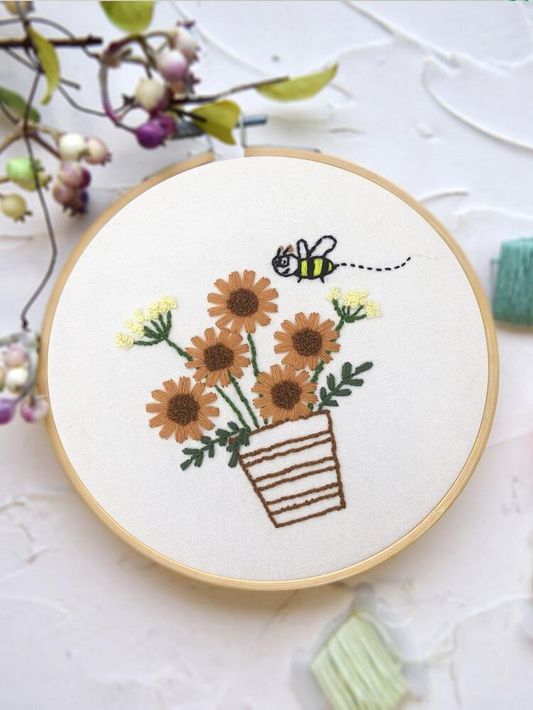 Sunflower Embroidery Kit