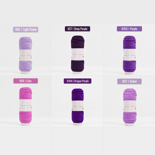 8-Ply Yarn 100g Velvet Plum Collection